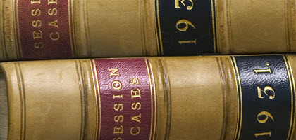 Close up view of law books