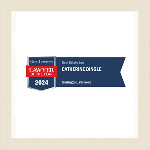 Best Lawyers Lawyer of the Year Badge 2024 for Catherine Dingle in Real Estate Law for Burlington Vermont