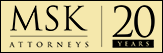 MSK Attorneys 20 Years logo image